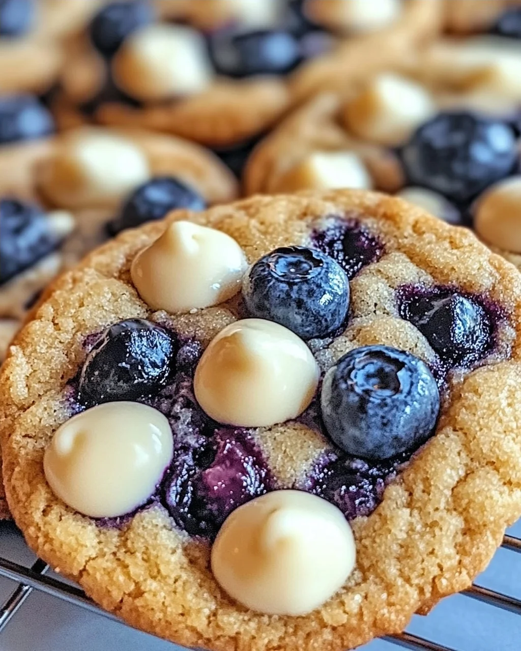 Blaubeer weiße Schokoladenstückchen Kekse schnell gemacht