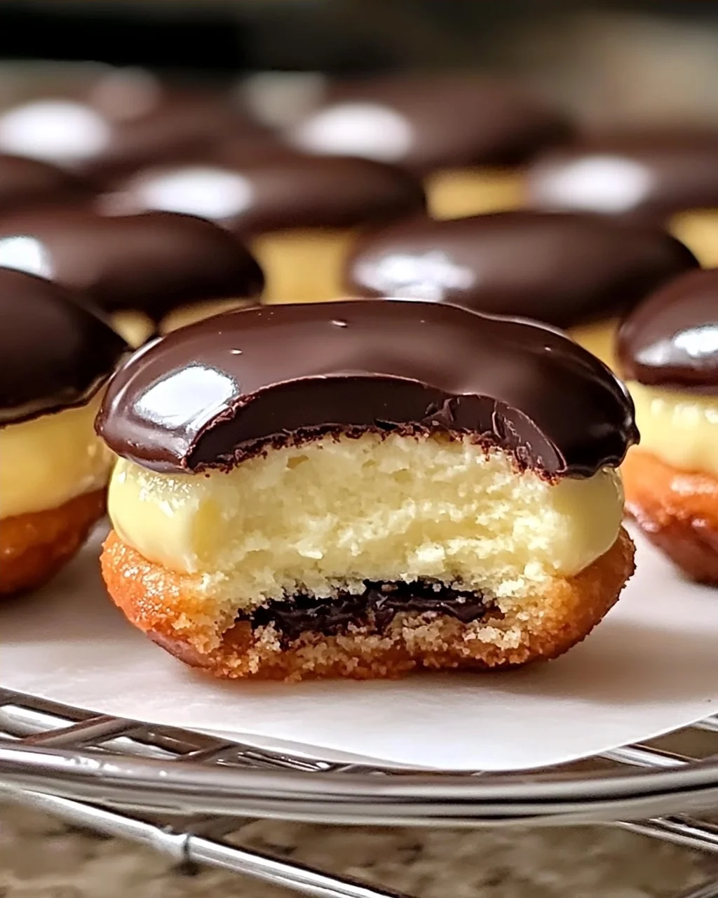 Boston Cream Pie Kekse Bissen für süße Genussmomente