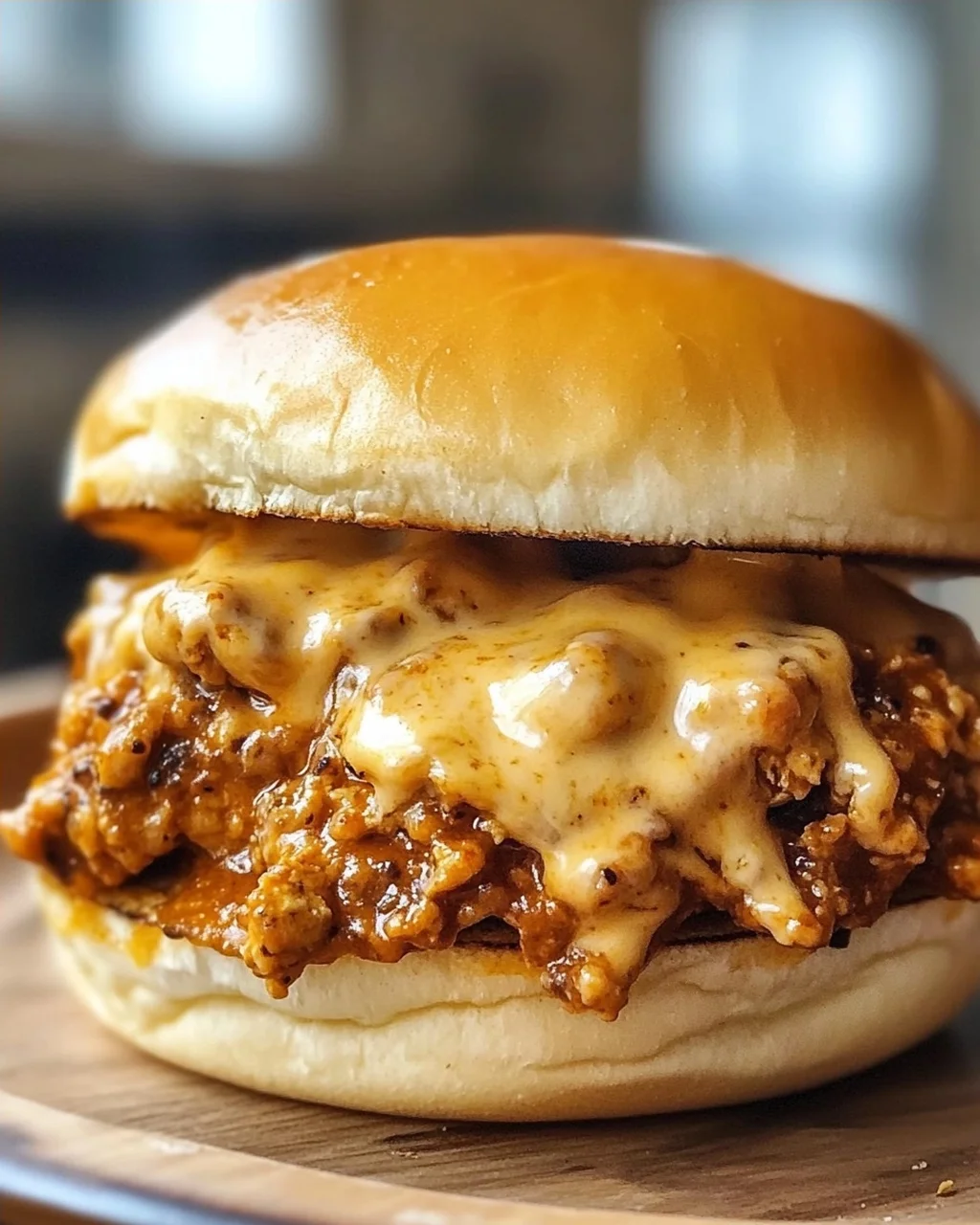 Cajun Chicken Sloppy Joes mit cremiger Käsesauce