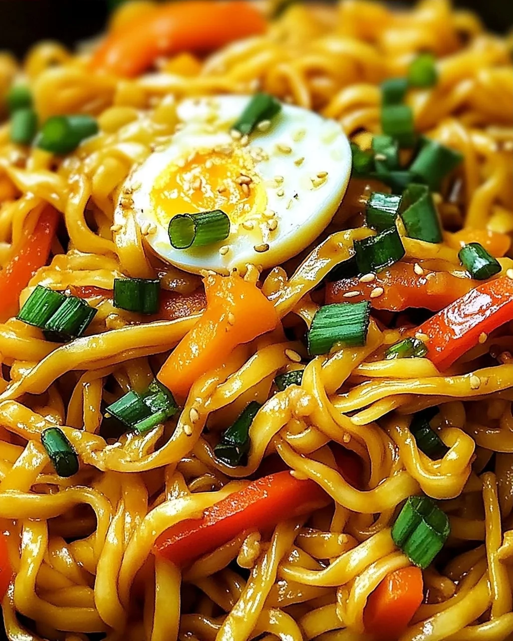 Chinesische Bratnudeln mit Ei