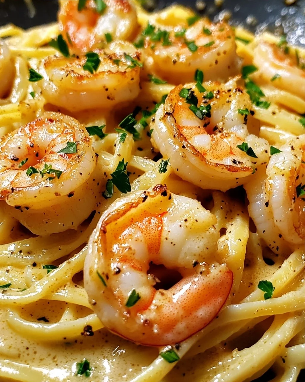 Cremige Garnelenpasta