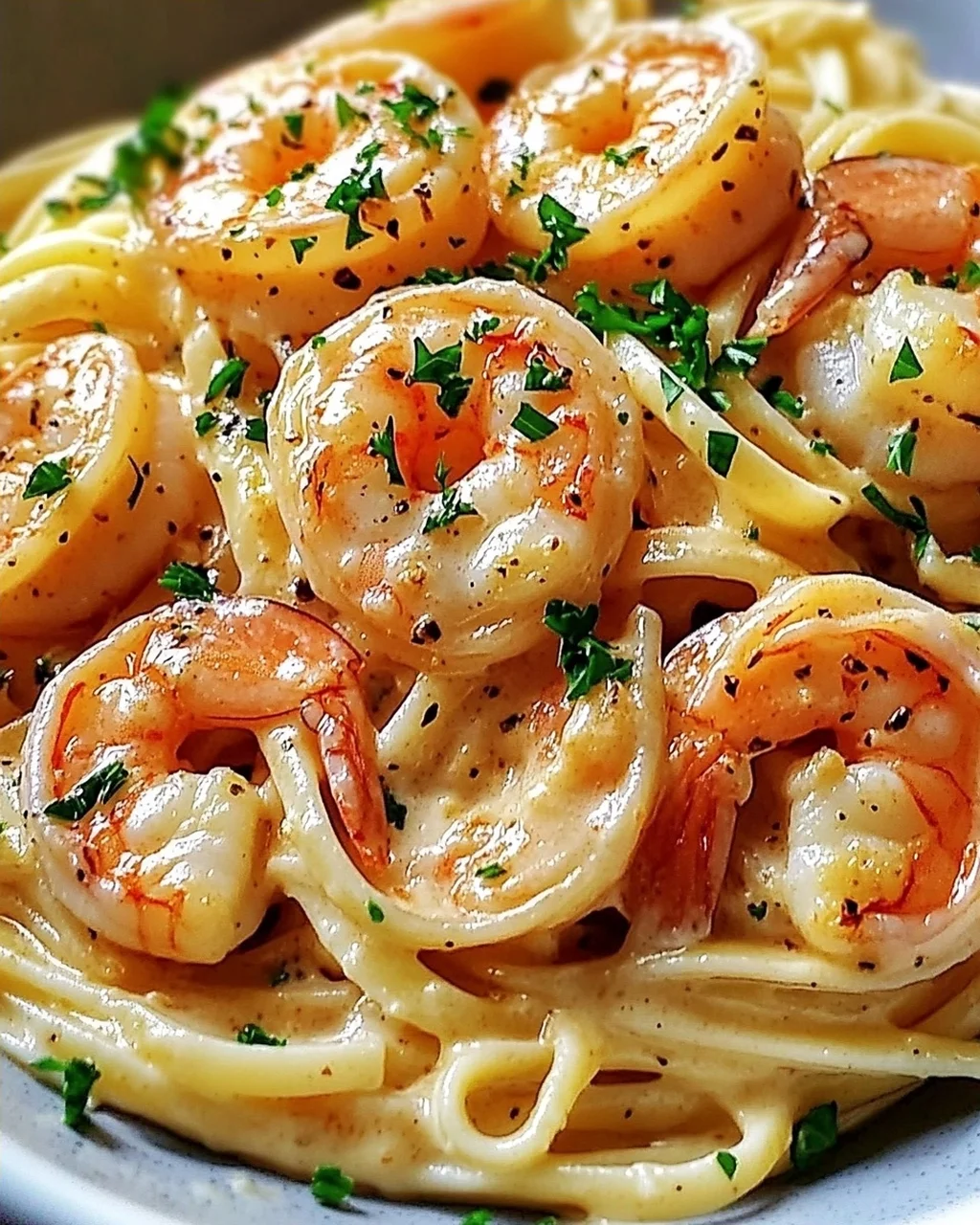 Cremige Garnelenpasta