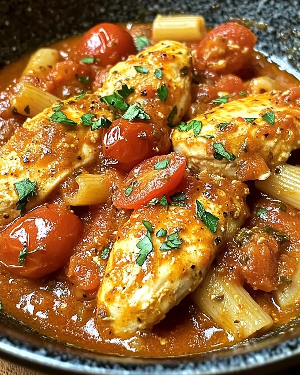 Cremiges Hühnchen all’Arrabbiata für deinen Abend!