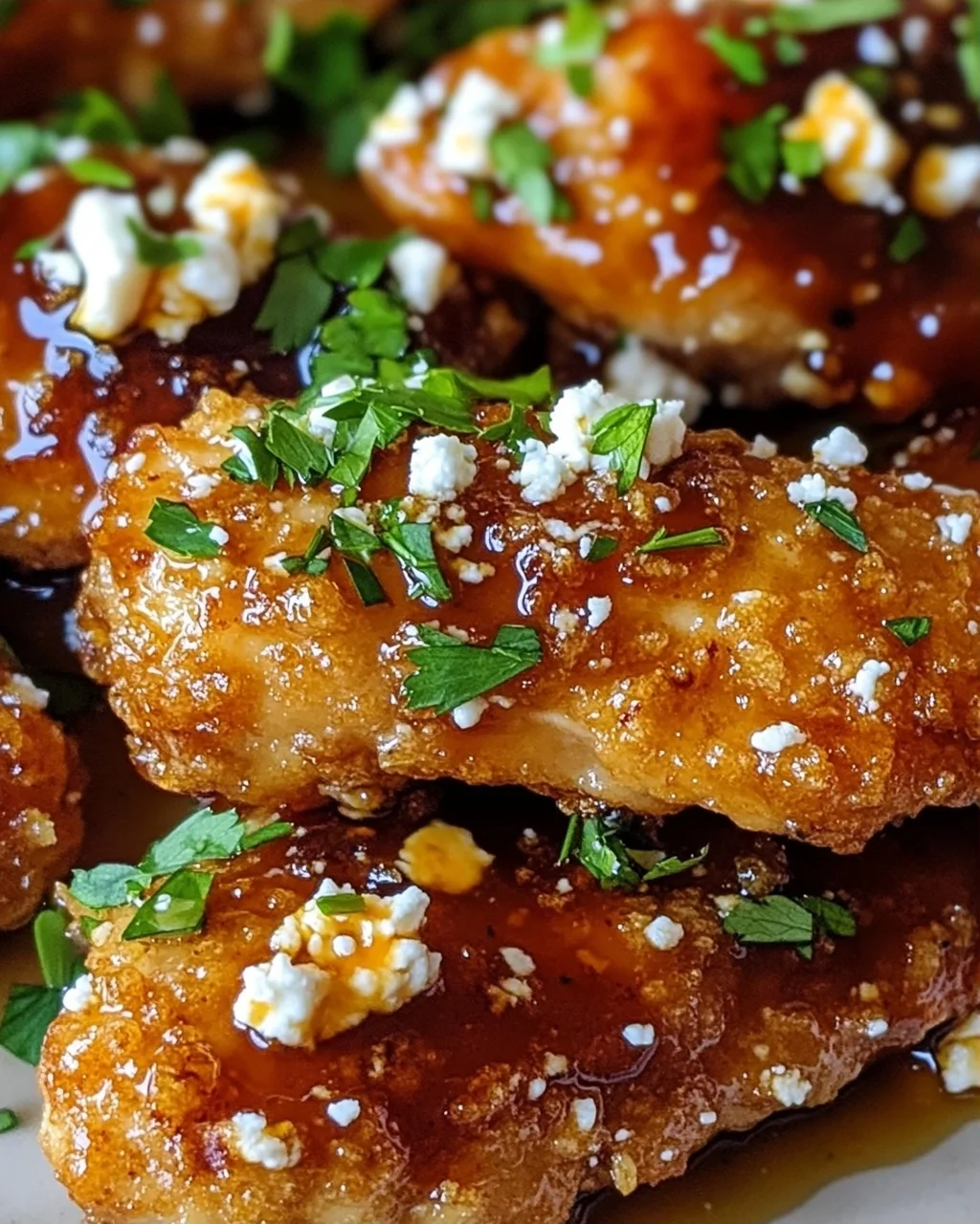Crispy Hot Honey Feta Chicken