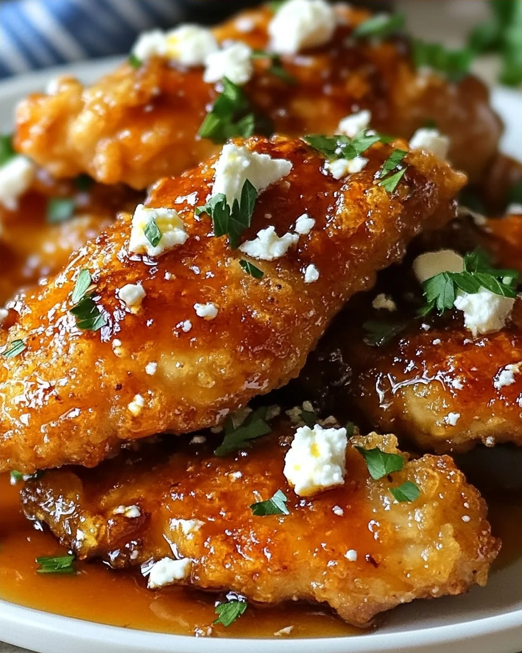 Crispy Hot Honey Feta Chicken