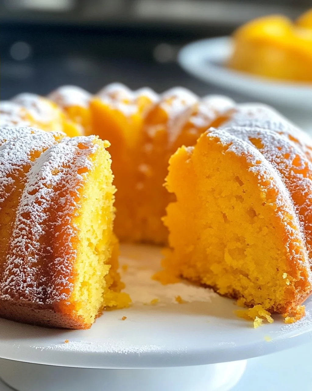 Eierloser Mango Bundt Kuchen für den Sommer