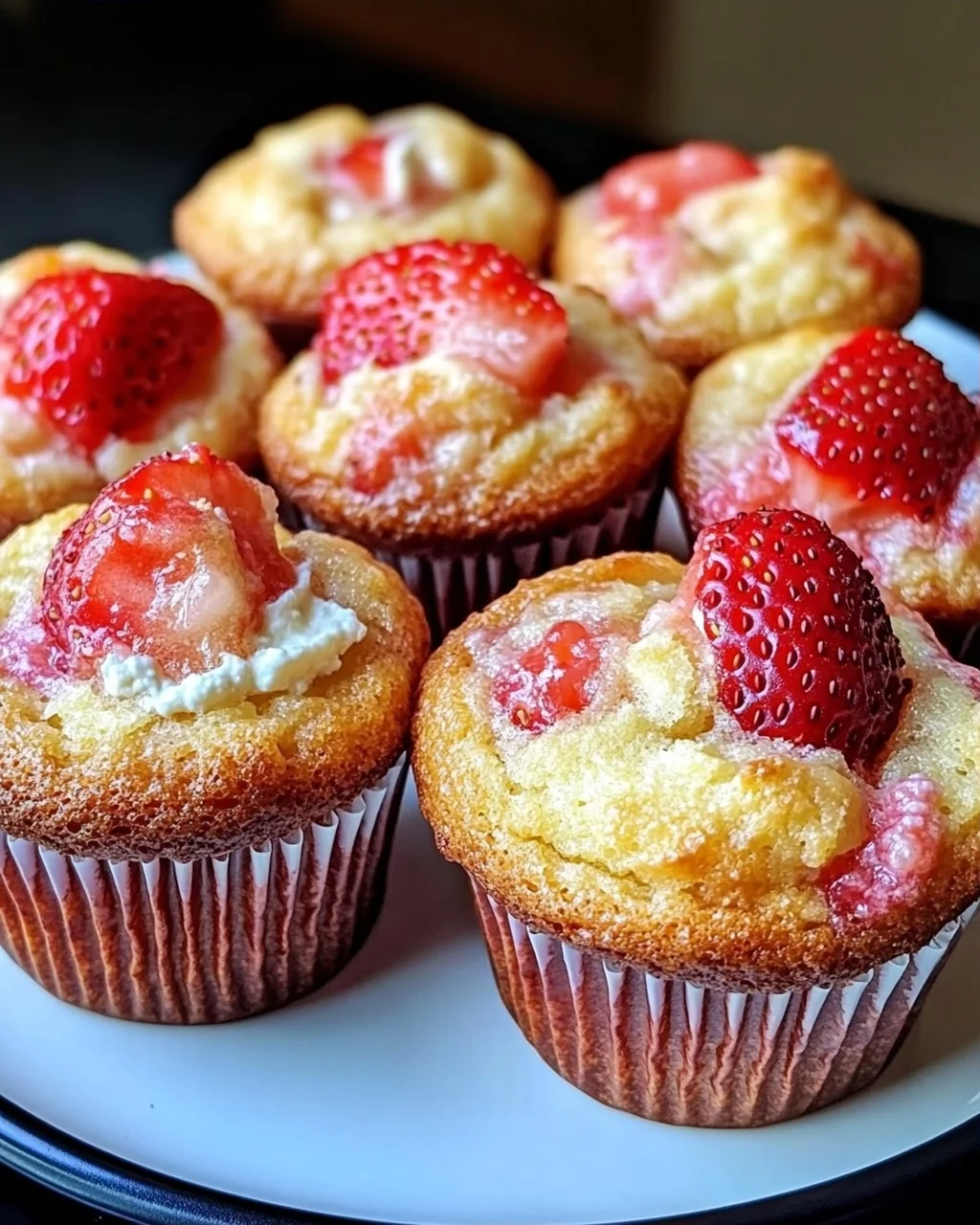 Erdbeer-Ricotta-Muffins für einen fruchtigen Start
