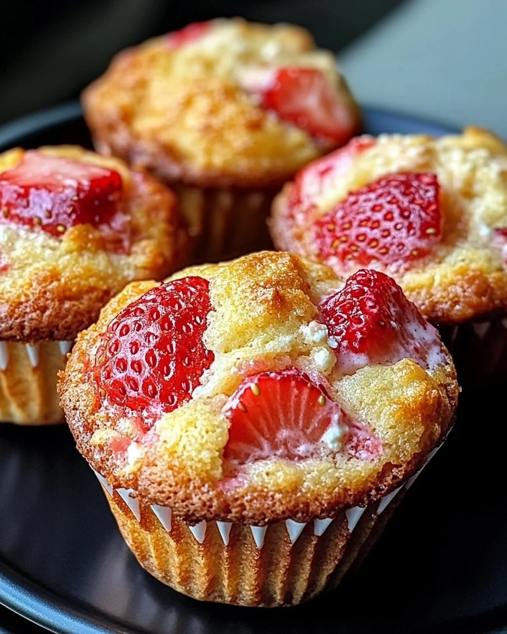 Erdbeer-Ricotta-Muffins für einen fruchtigen Start