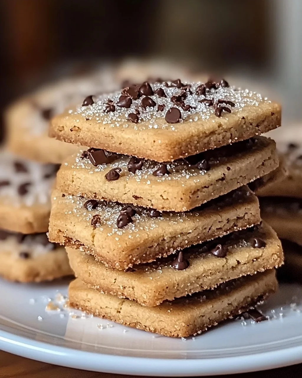 Espresso-Shortbread-Kekse mit Toffee-Stücken Rezept