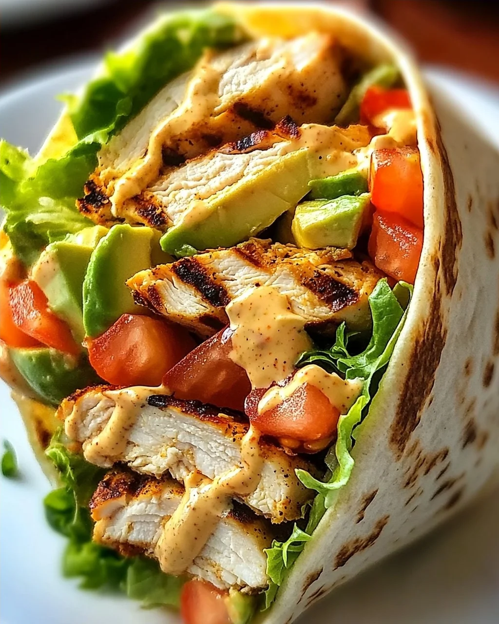 Gegrillter Hähnchen Wrap mit Chipotle Mayo