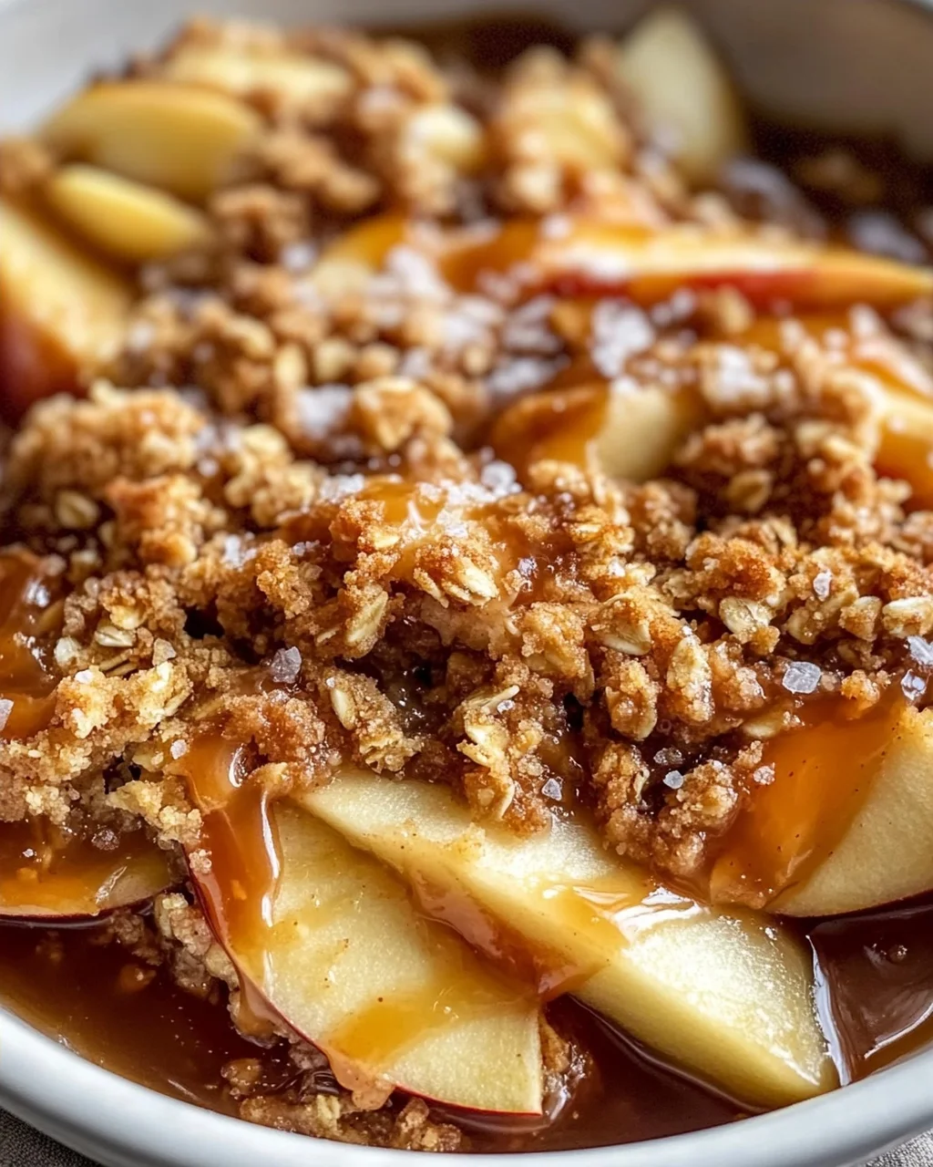 Gesalzener Karamell-Apfel-Crisp: Dein süßes Herbstglück!