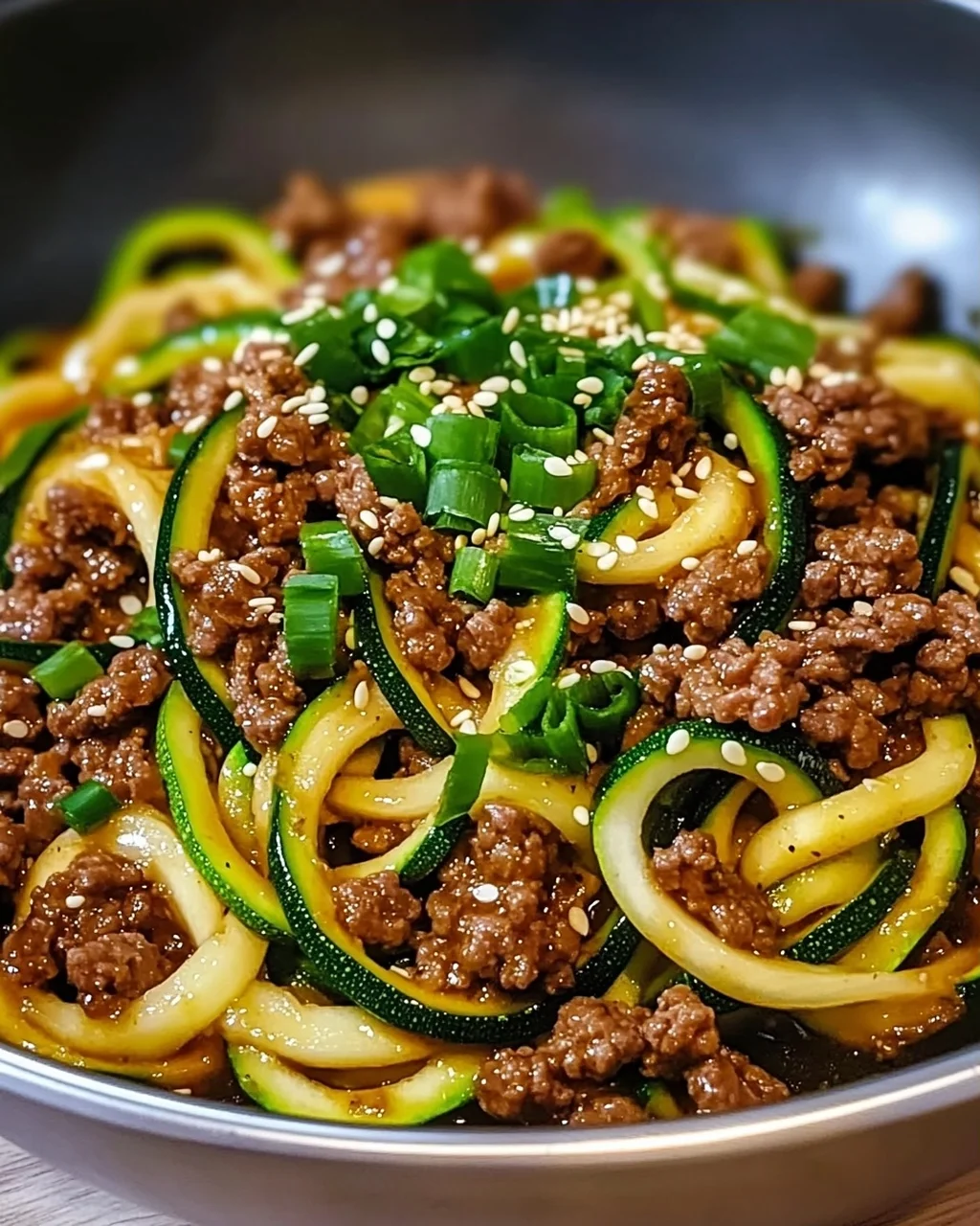 Geschmackvolle koreanische Rindfleisch-Zucchini-Nudeln für jeden Tag