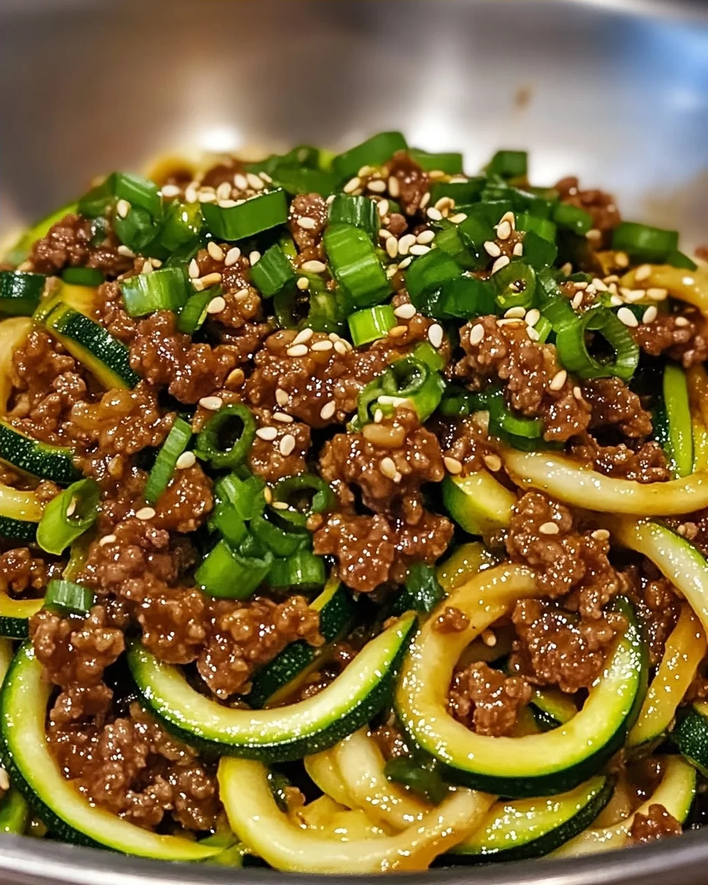 Geschmackvolle koreanische Rindfleisch-Zucchini-Nudeln für jeden Tag