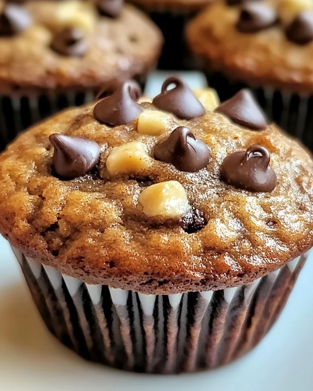 Gesunde Erdnussbutter Bananen Muffins für jeden Tag