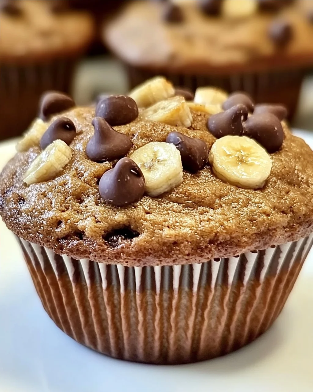 Gesunde Erdnussbutter Bananen Muffins für jeden Tag