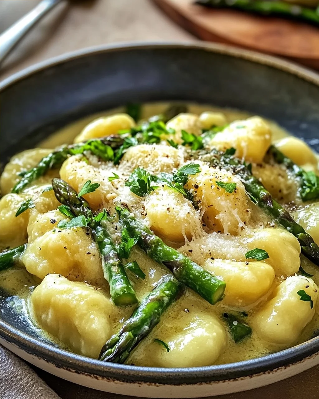 Gnocchi mit grünem Spargel
