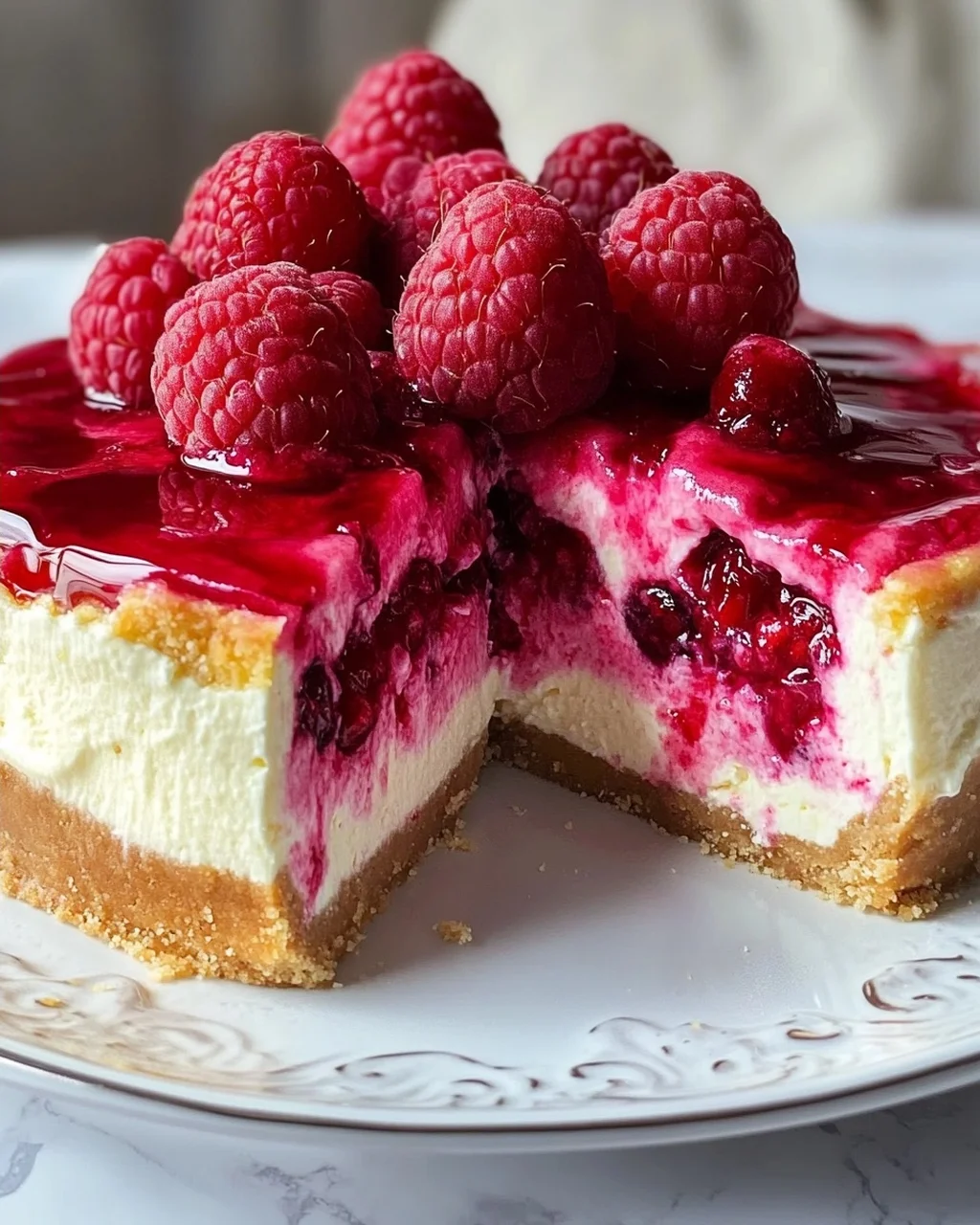 Himbeer Schmand Cheesecake