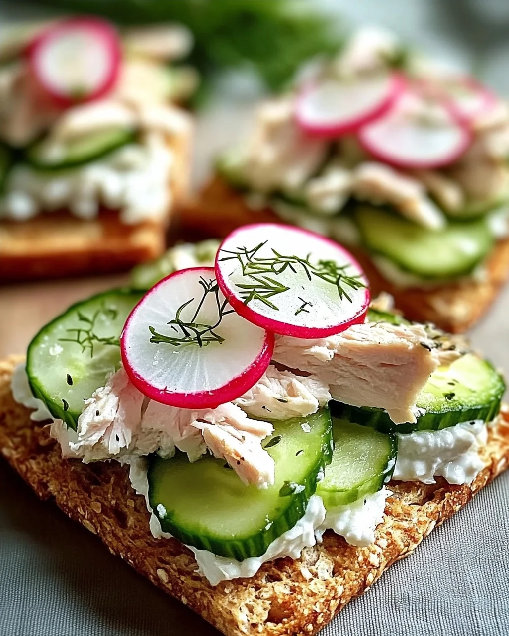 Knäckebrot mit Gurkenquark