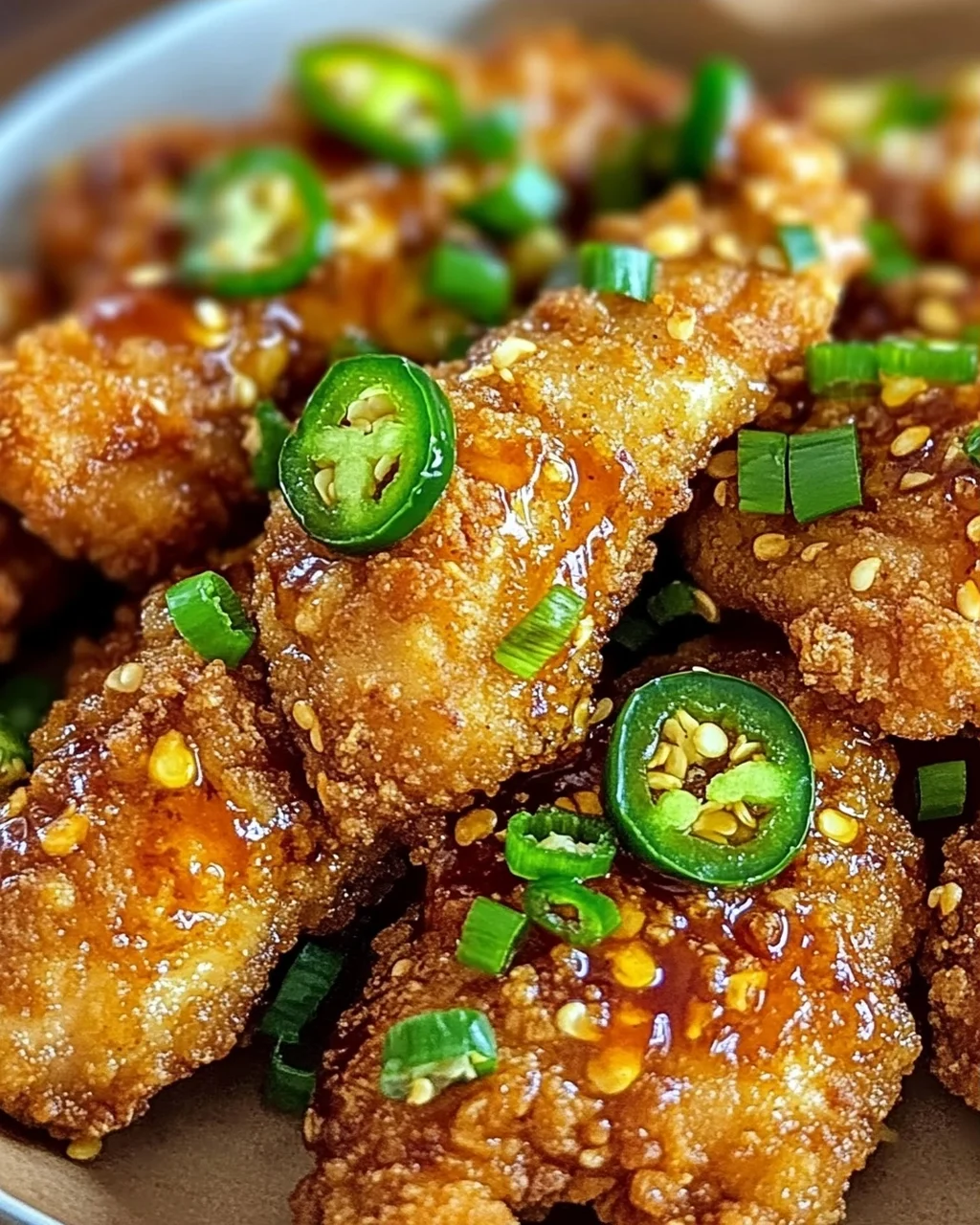Knusprig würziges Jalapeño-Hühnchen genießen