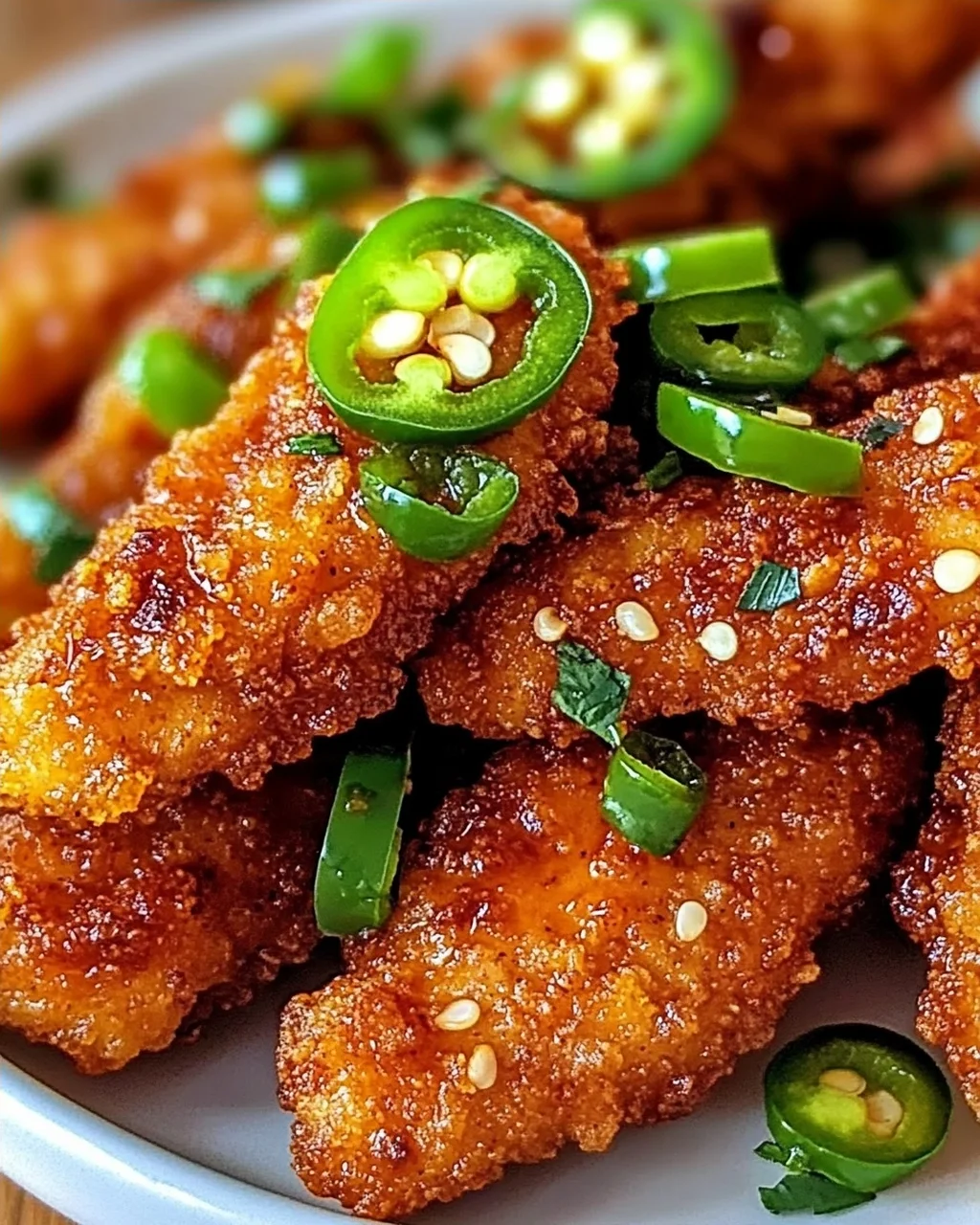 Knusprig würziges Jalapeño-Hühnchen genießen