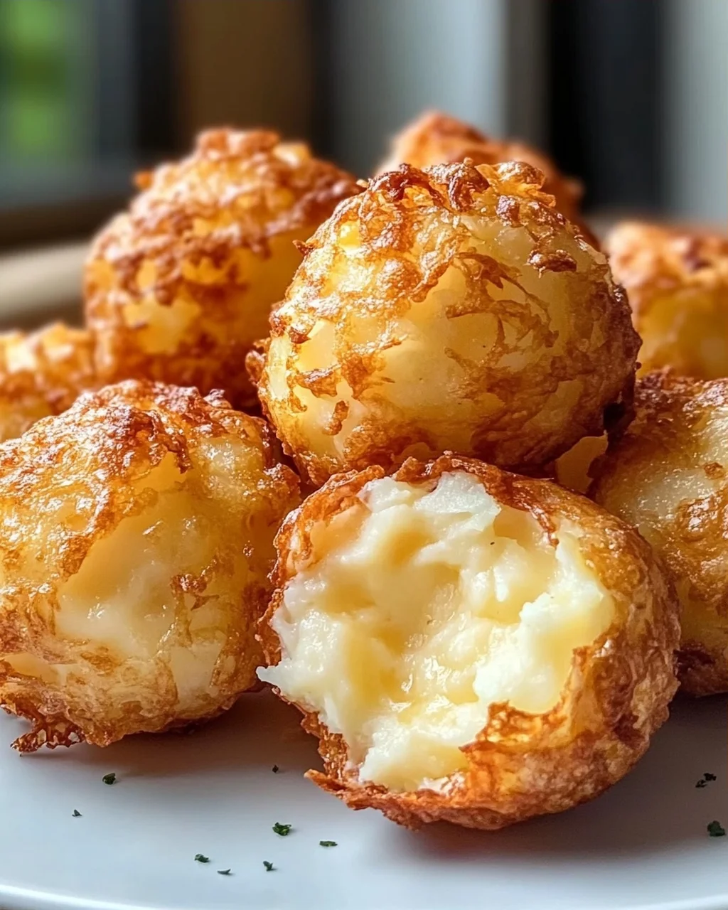 Knusprige Kartoffelpüree-Käse-Puffs