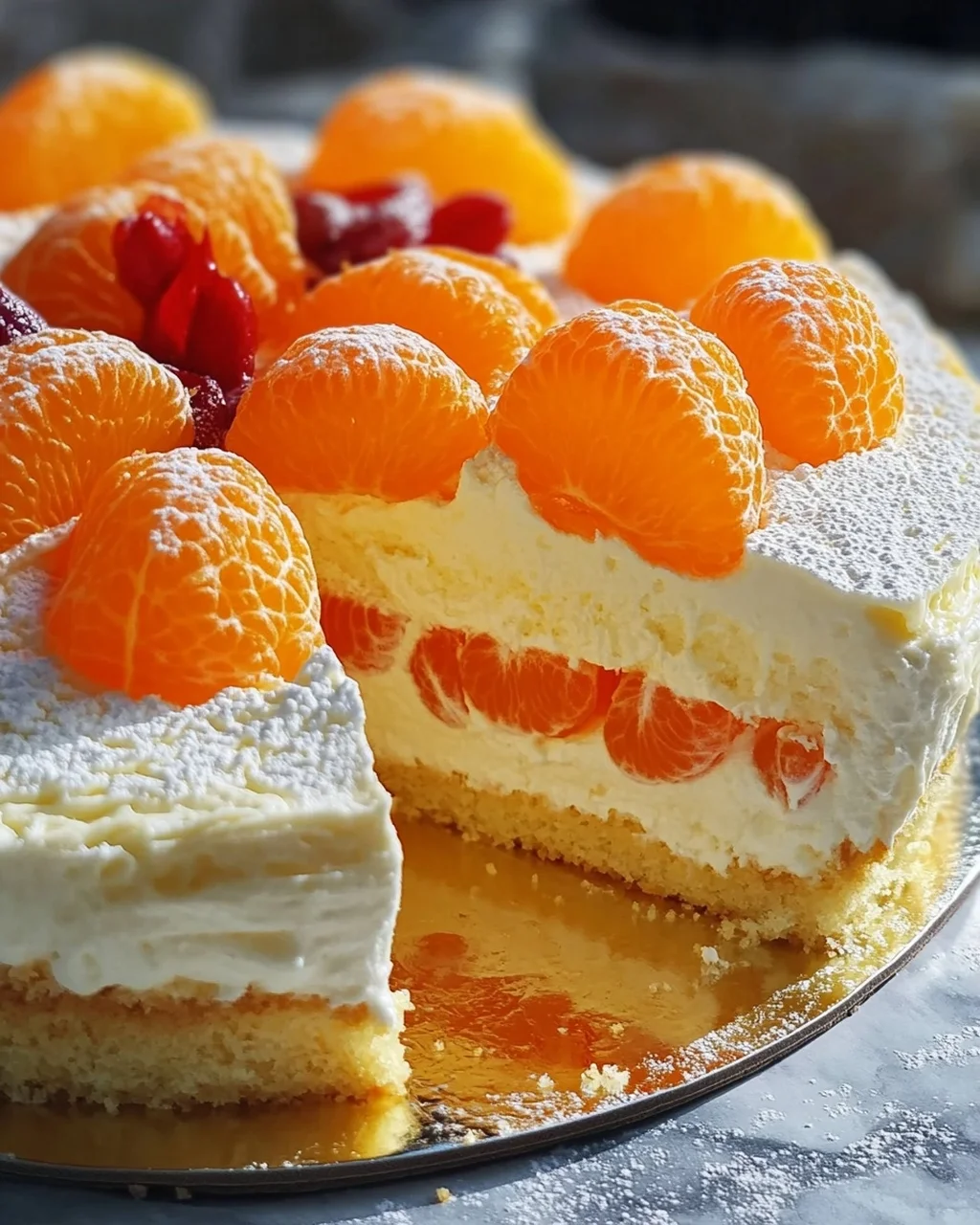 Mandarinen-Quark-Kuchen mit Geheimzutat
