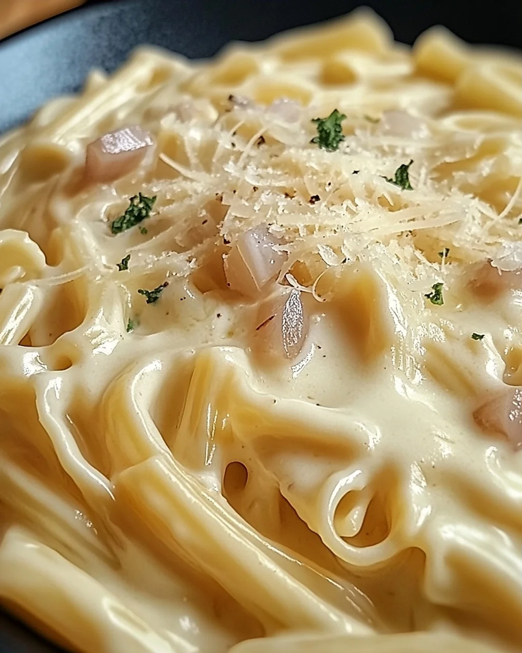 Nudeln in Käse Sahne Soße