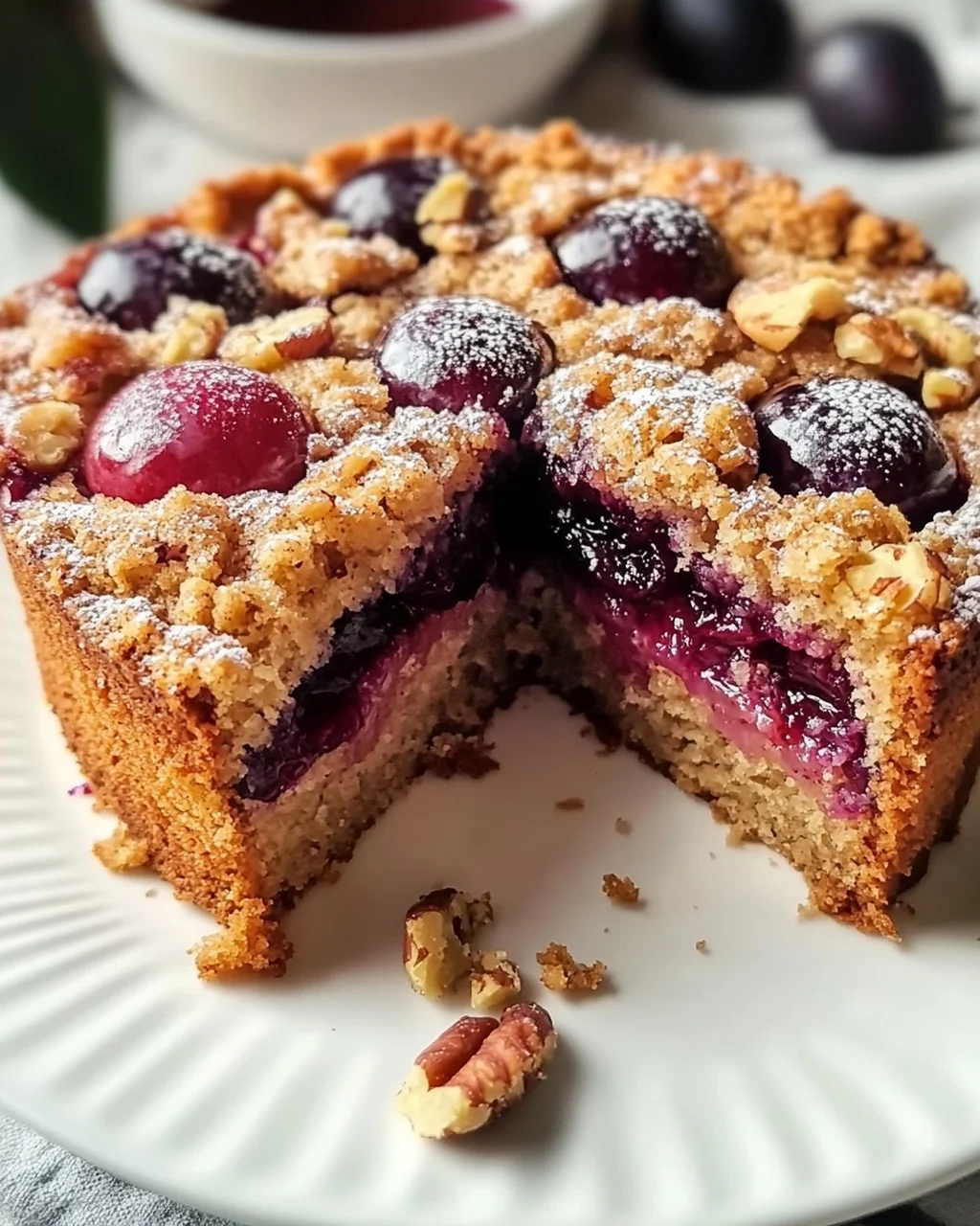 Nussiger Zimtkuchen Mit Pflaumenfüllung