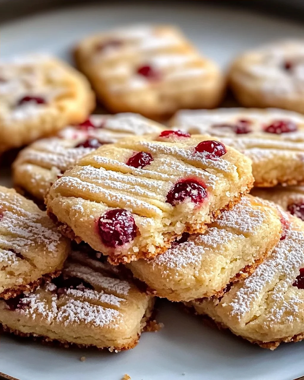 Orangen-Cranberry-Shortbread-Kekse für die Feiertage