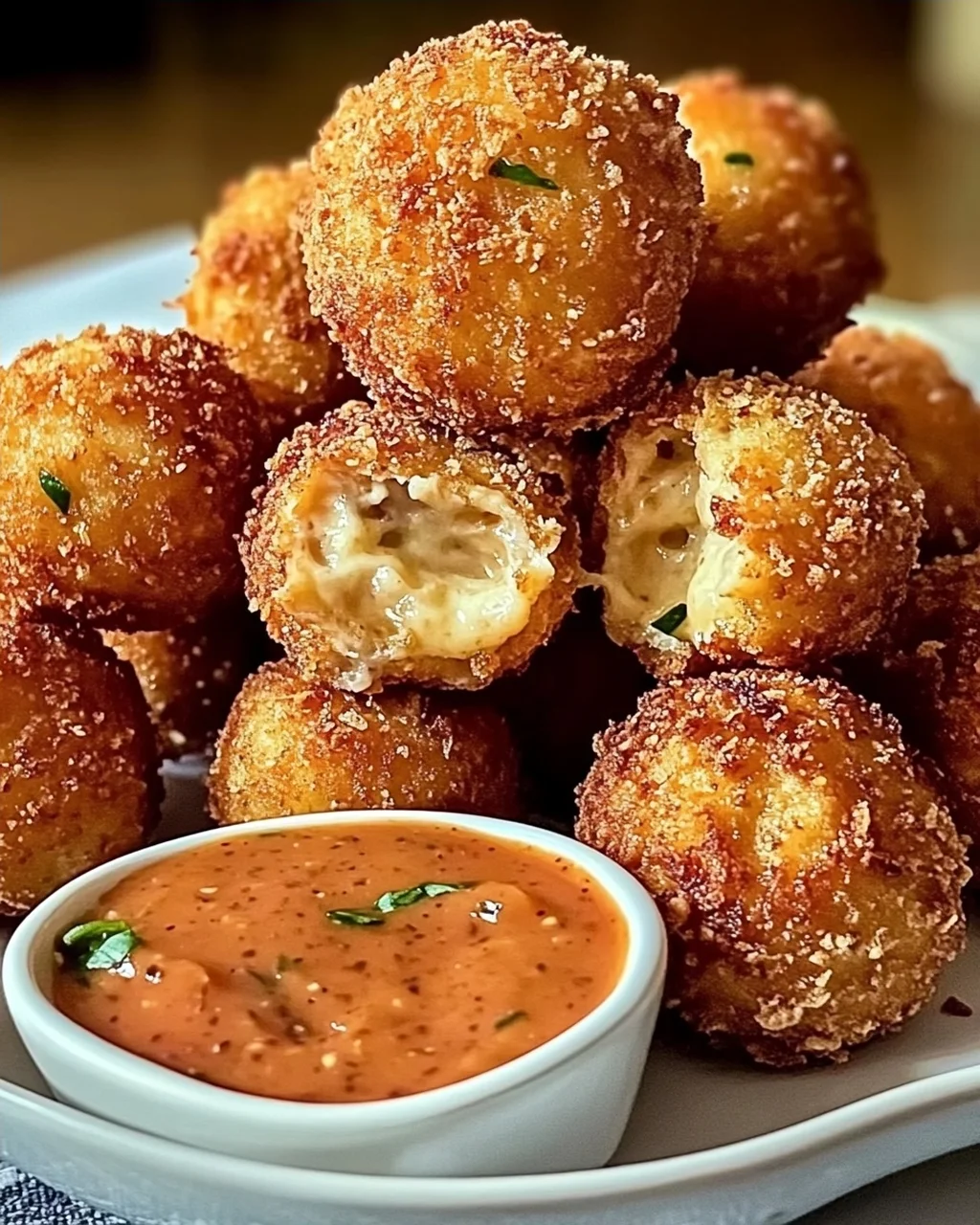 Reuben-Bällchen mit würziger Tausendinseldip-Sauce