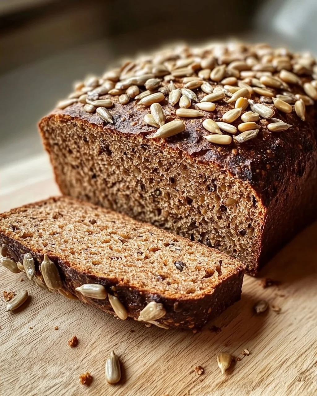 Roggenvollkornbrot mit Sonnenblumenkernen