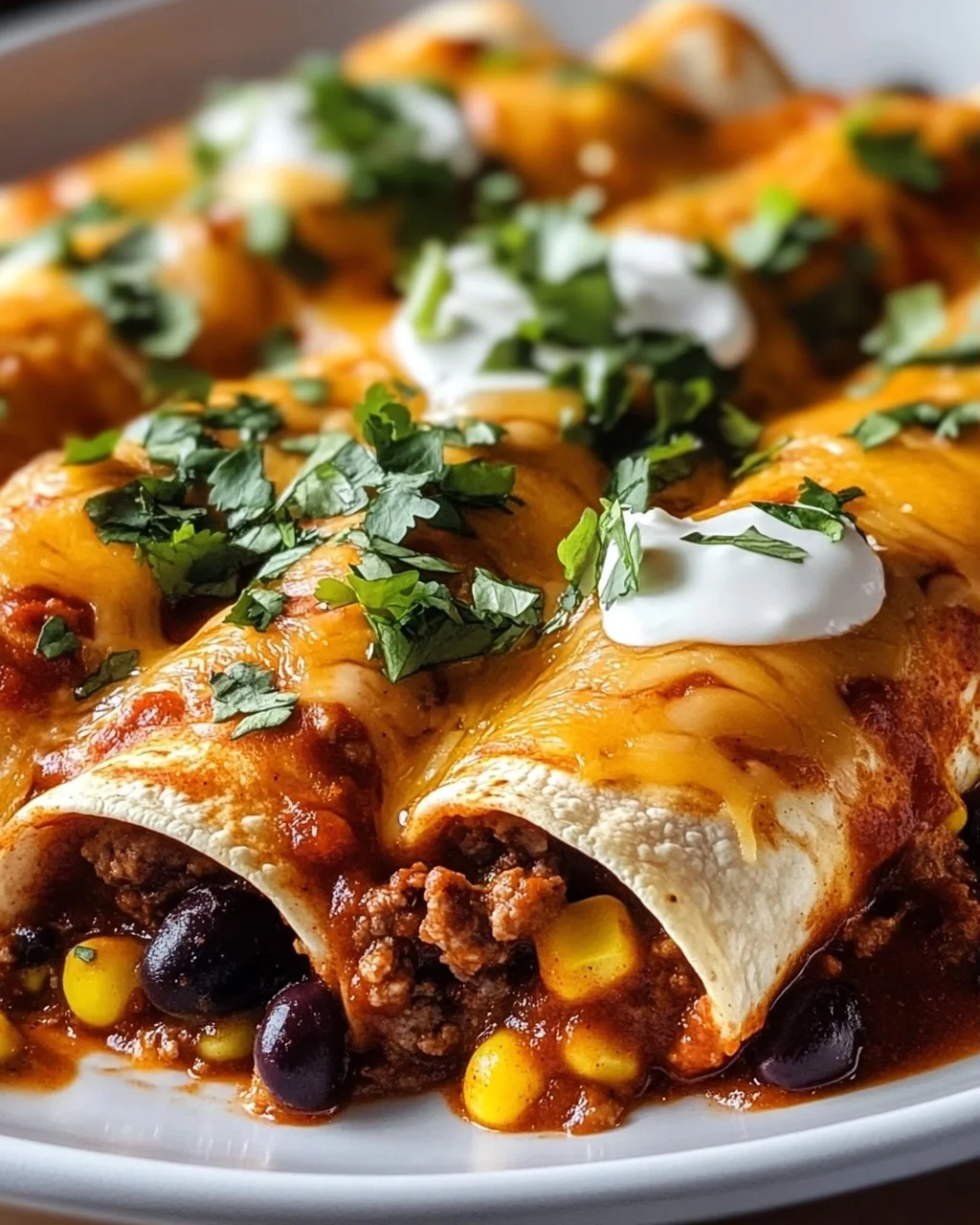 Saftige Hackfleisch-Enchiladas