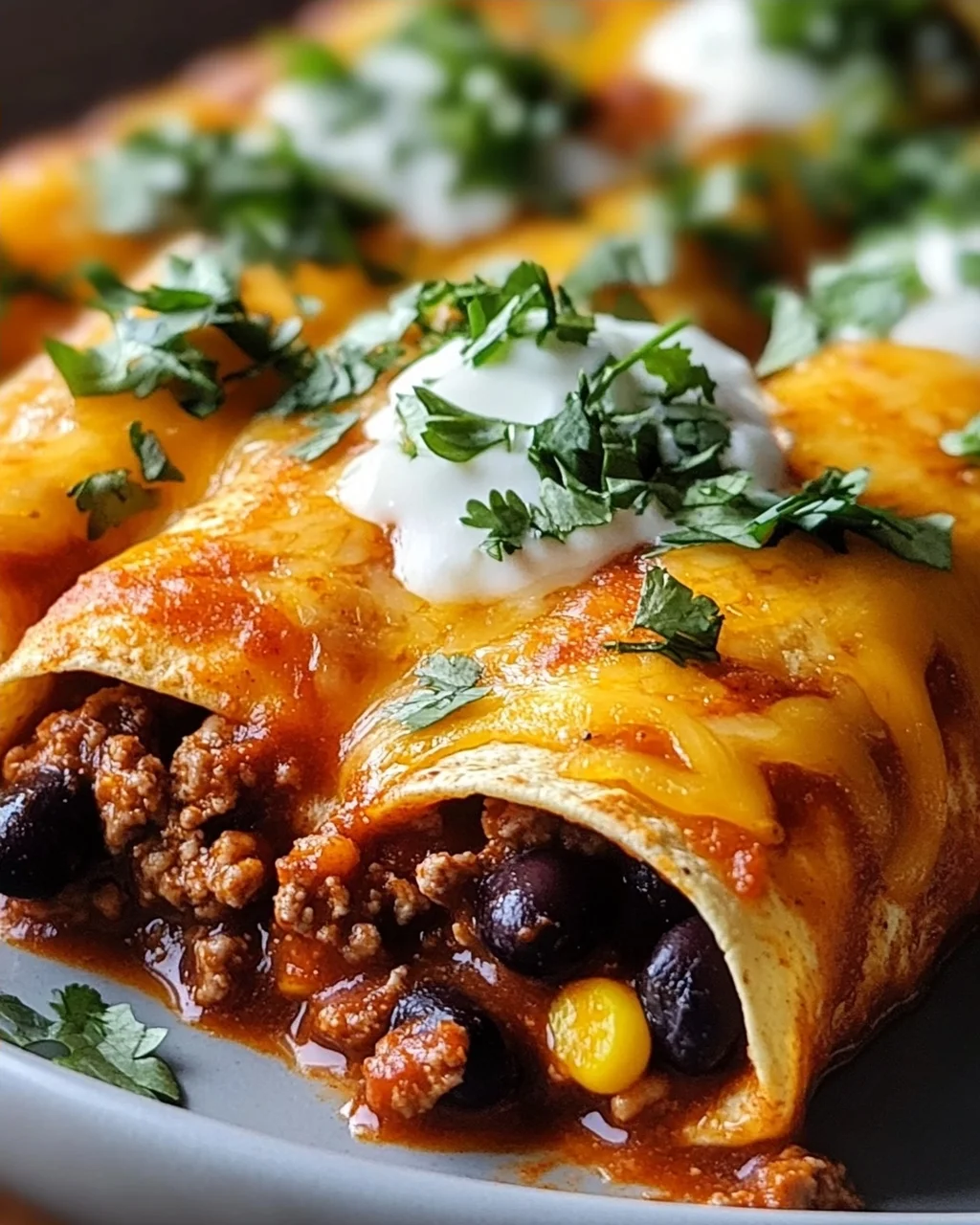 Saftige Hackfleisch-Enchiladas
