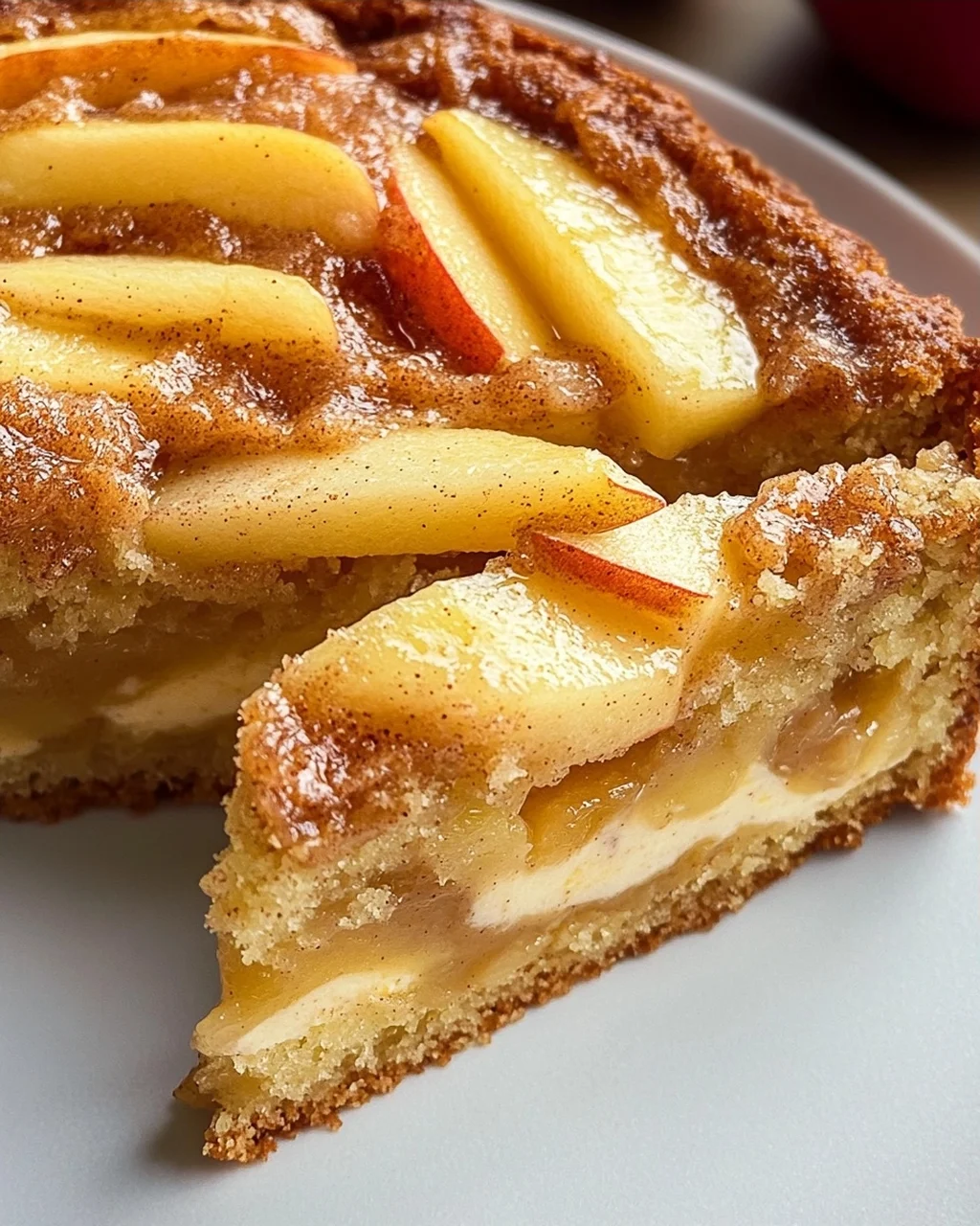 Saftiger Apfelkuchen mit Pudding