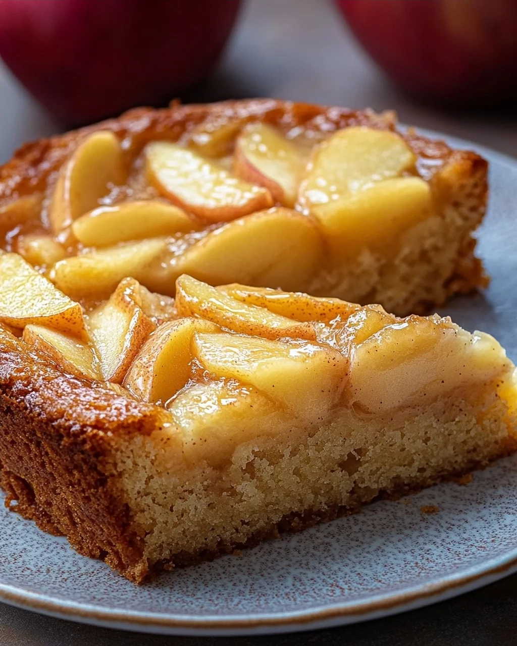 Saftiger Apfelkuchen mit Pudding