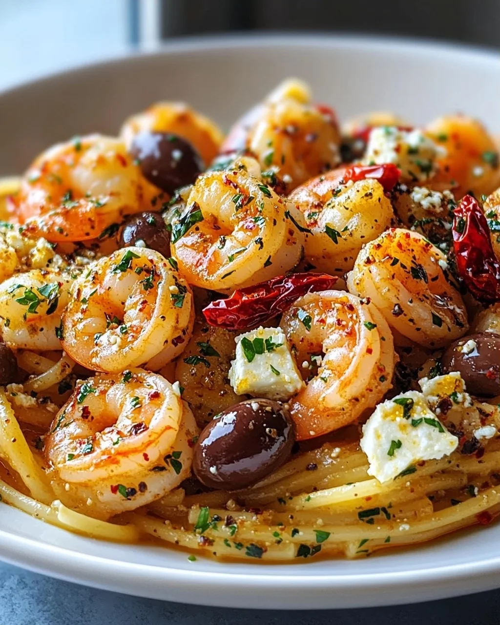 Scharfe Griechische Garnelen Scampi: Chili & Kräuter-Kick!