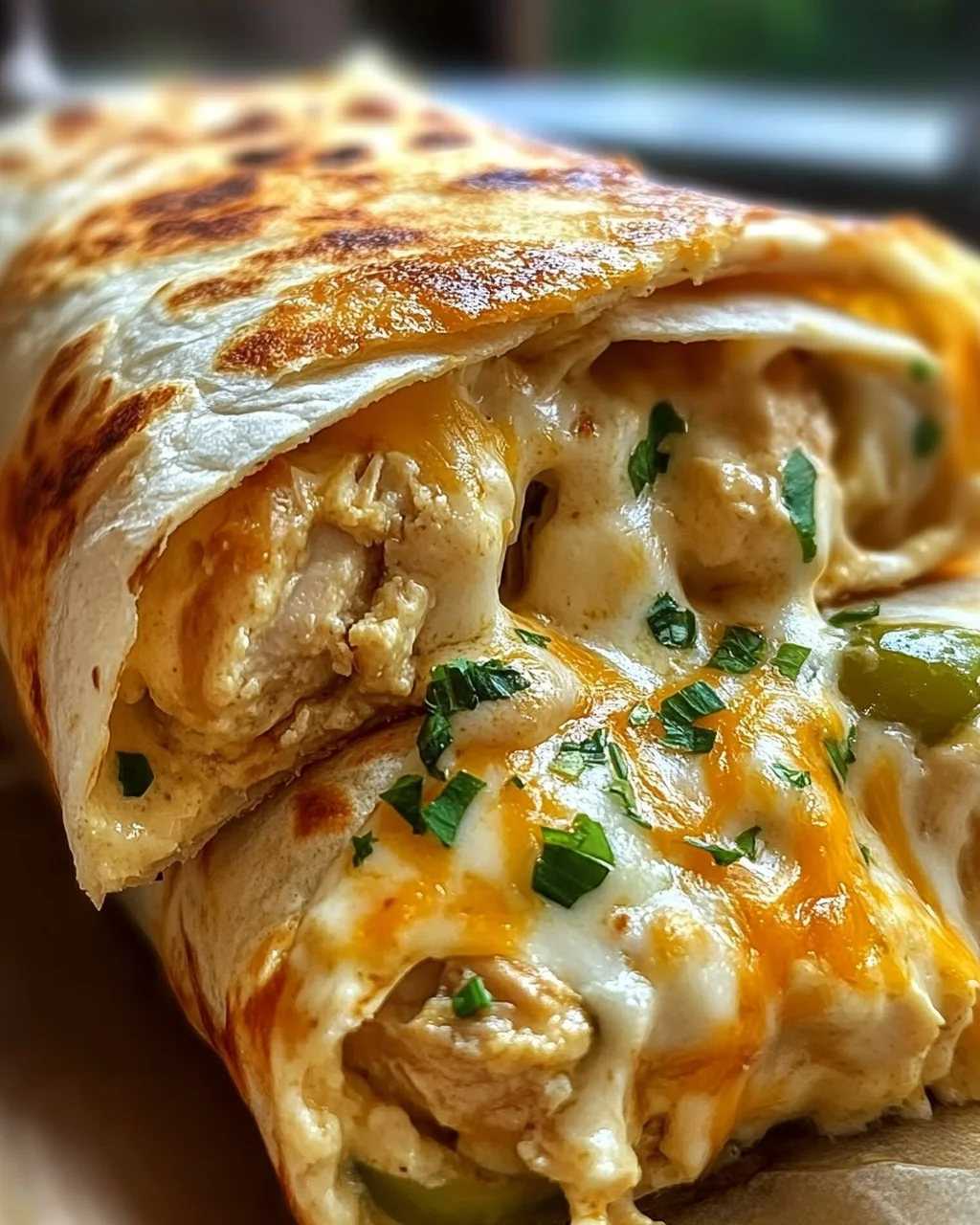 Schnelle Käse Knoblauch Hähnchen Wraps