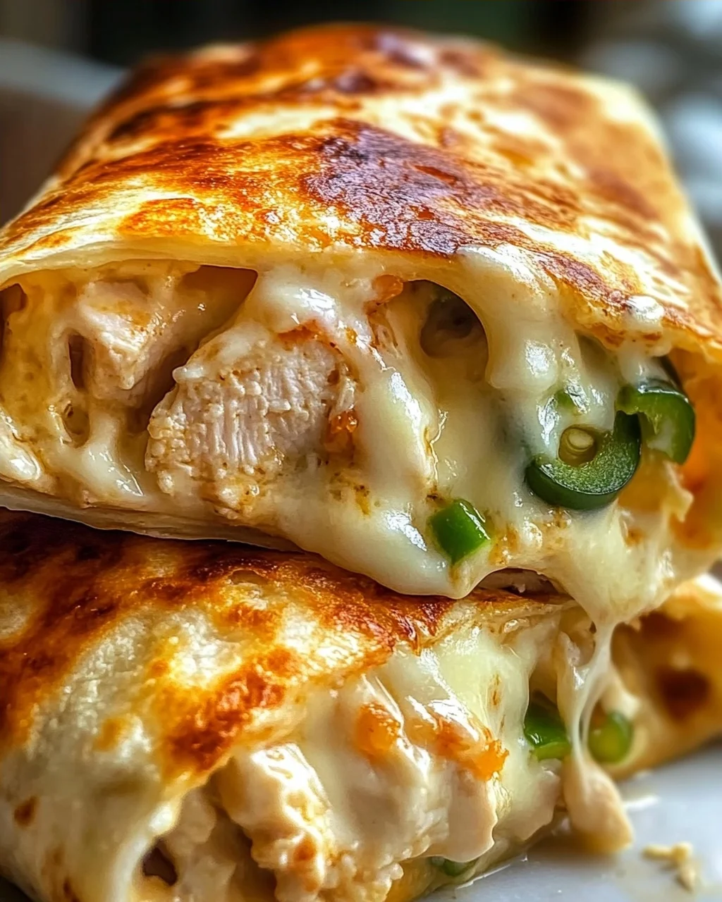 Schnelle Käse Knoblauch Hähnchen Wraps