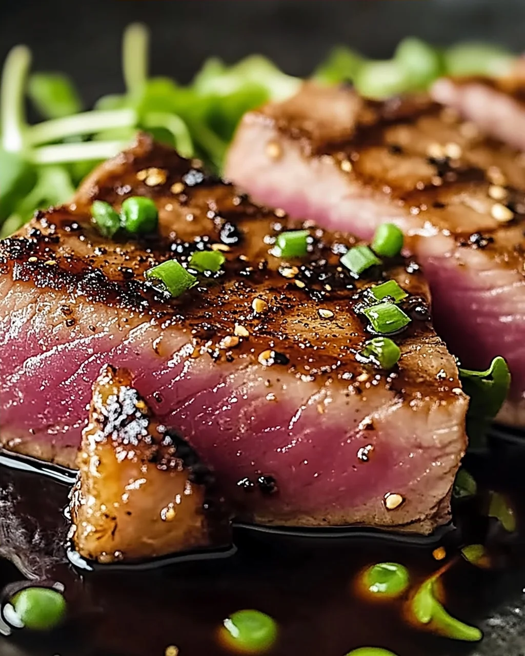 Schwarze Balsamico-Thunfischsteaks schnell zubereiten