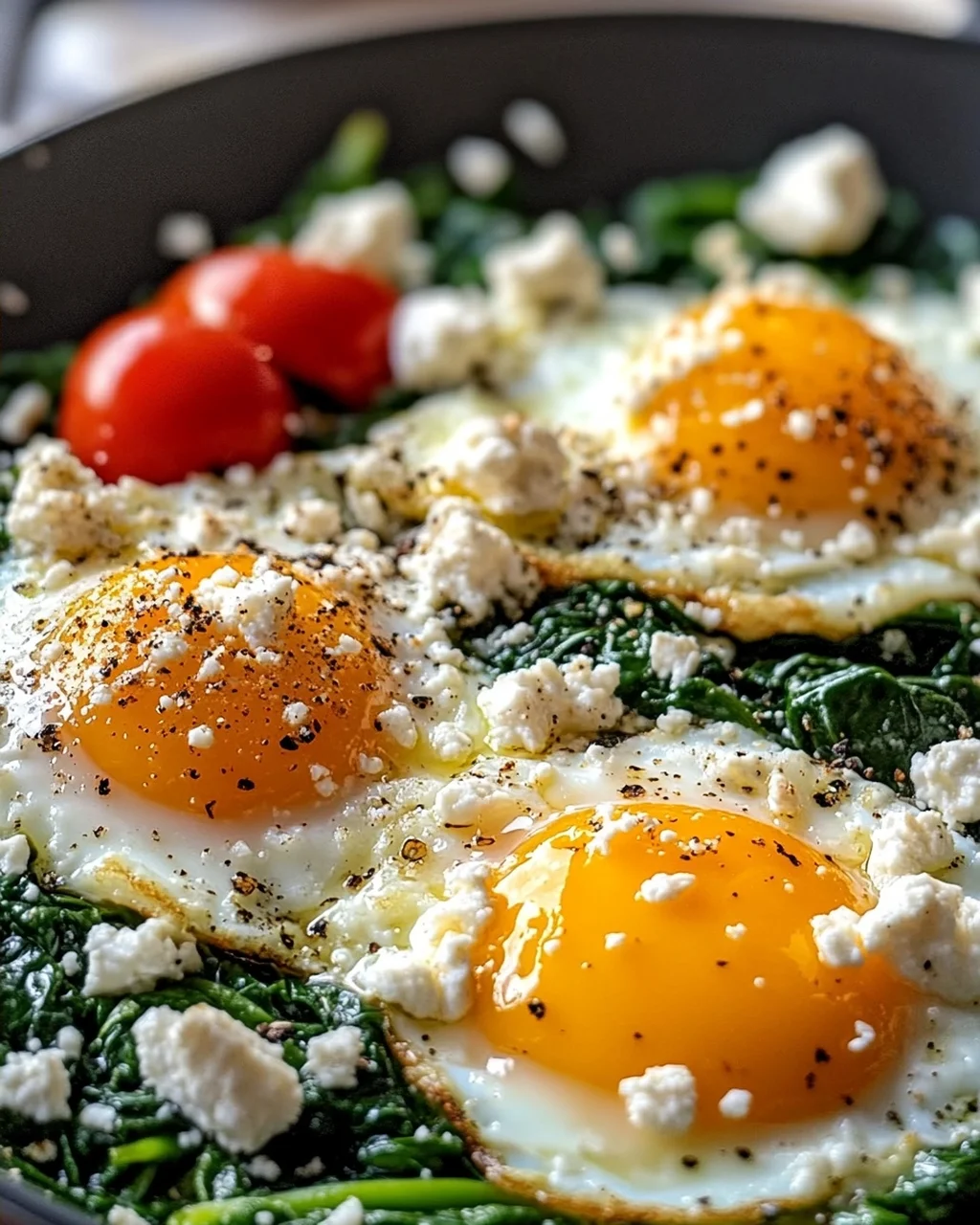 Spinat-Feta-Ei-Pfanne zum Frühstück – Schnell & Lecker