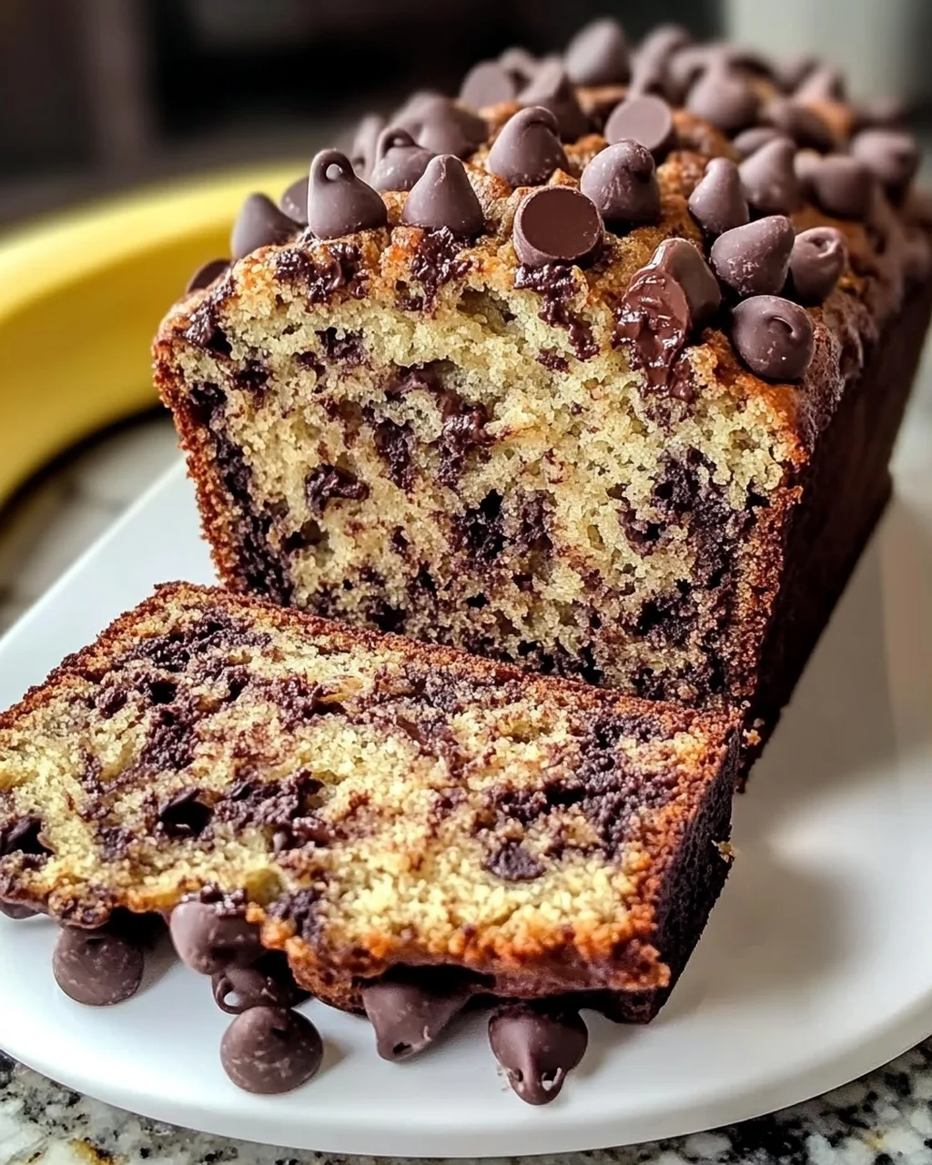 Süßes Schokoladenstückchen-Bananenbrot für Muffin-Liebe