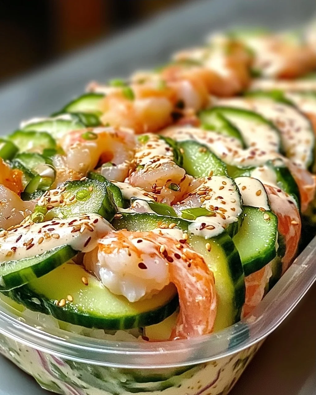 Sushi Gurkensalat – Erfrischend und cremig lecker