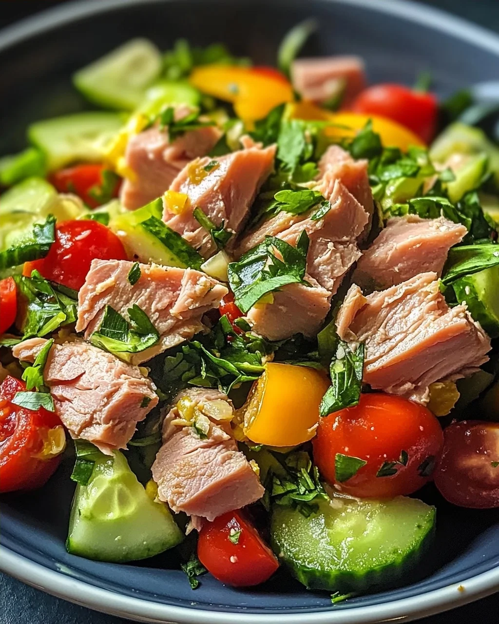 Thunfischsalat mit frischem Gemüse