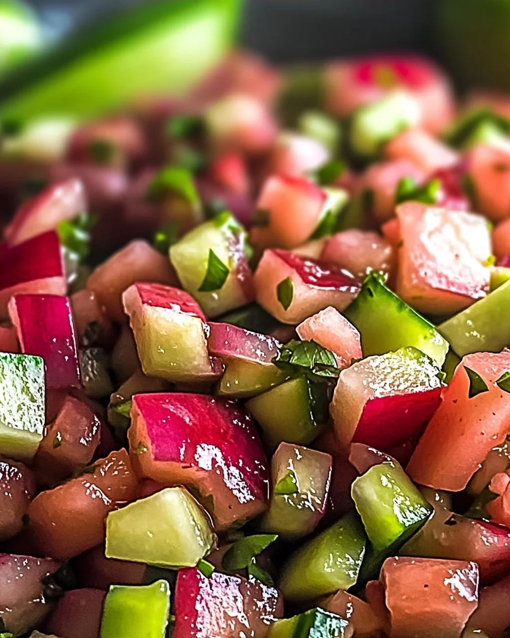 Veganer frischer Rhabarbersalsa für jeden Anlass