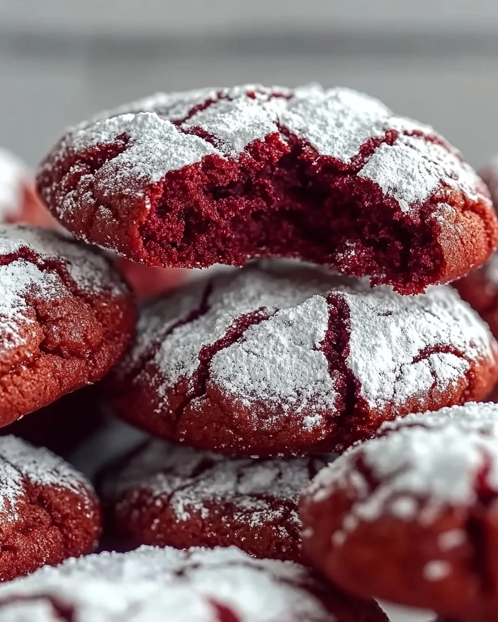 Verführerisches Red Velvet Crinkle Cookie Rezept für Naschkatzen