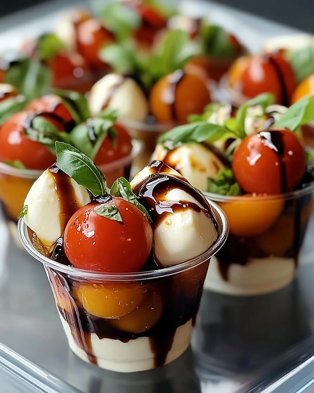 Weihnachts Mini Caprese Salat Cups – Festlicher Genuss!
