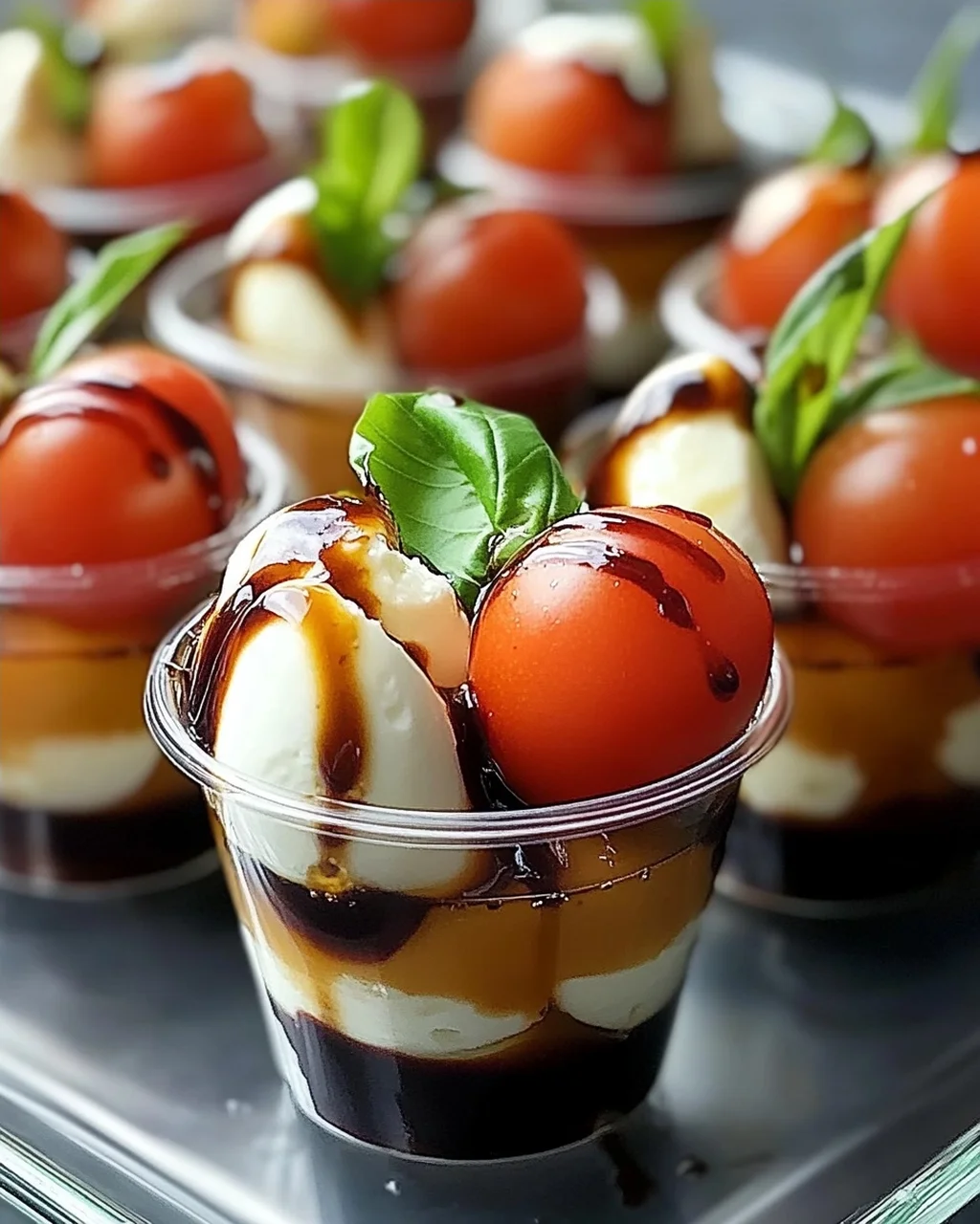 Weihnachts Mini Caprese Salat Cups – Festlicher Genuss!