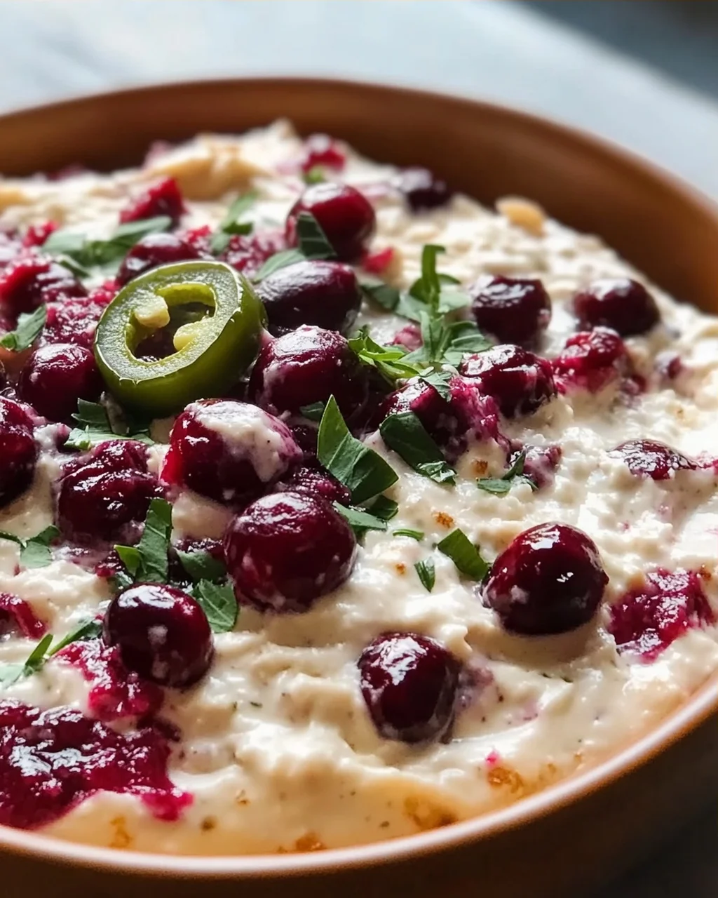 Würziger Weihnachts-Cranberry-Jalapeno-Dip für Festtage