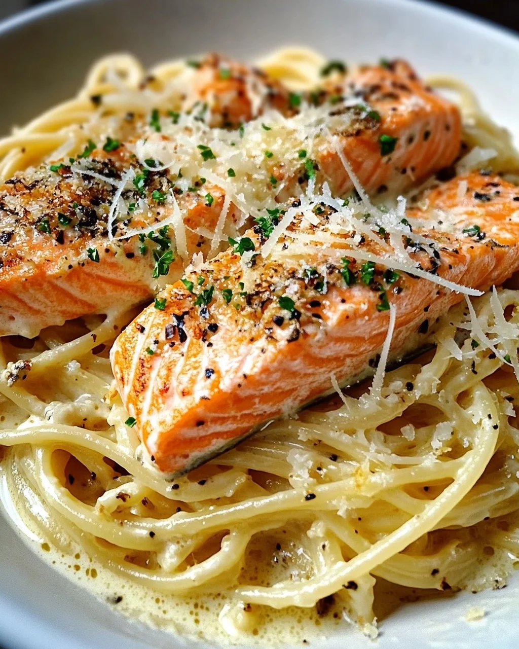 Zitronen Lachs Pasta