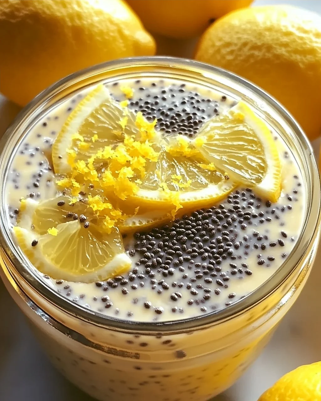 Zitronencreme Chia Pudding für gesunde Naschkatzen